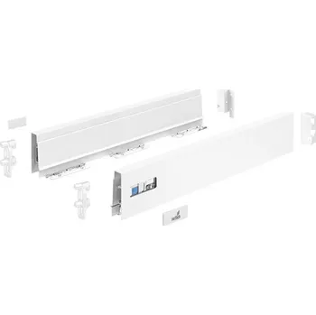 Nábytkové kování Hettich Atira boky v70mm l520mm + příchytky čela + krytky + příchytky zad bílé
