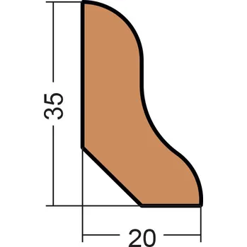 Podlahová lišta Lišta podlahová P3520 - 2,5bm