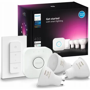 Žárovka Philips Hue WCA Starter Kit 4,2W GU10 3ks, Bridge, Switch