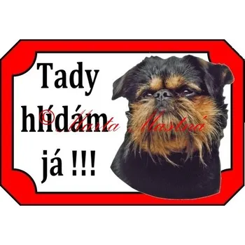 Cedulka grifonek belgický 2 - Bez samolepicí vrstvy