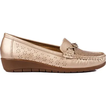 Dámské mokasíny Zlaté děrované mokasíny 3250GO Velikost: 40
