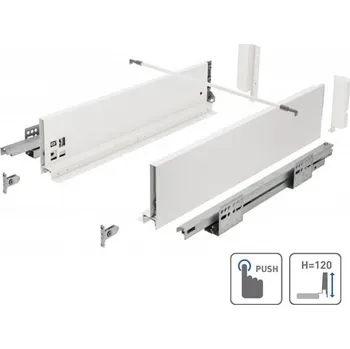GTV Zásuvka AXIS PRO push to open pro otevření zásuvky 550mm bílá - střední H116