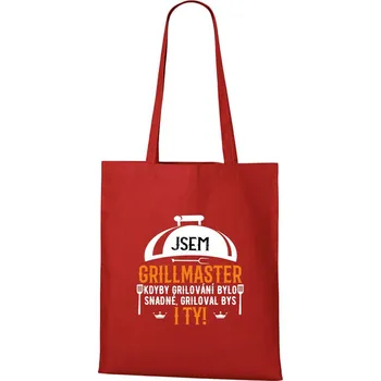 DOBRÝ TRIKO Bavlněná taška s potiskem Jsem grillmaster Barva: Červená