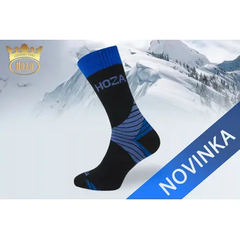 Pánské ponožky Funkční Thermo HOZA - vysoce hřejivé ponožky - H3414 Barva: černá modrá, Velikost: 30-31