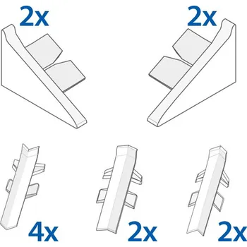 soklová lišta KRONOSPAN CR SPOL.S R.O. SET PŘÍSLUŠENSTVÍ K TĚSNÍCÍ LIŠTĚ KRONOSPAN PROFIL 28 - SVĚTLE HNĚDÁ 0781 - DEKOR 5527 | K003 | K091 | K206 | K365 | K535