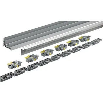 Hettich Topline Xl Sada Profilů 1 nosný + 1 vodicí 2300 mm, Alu Elox.