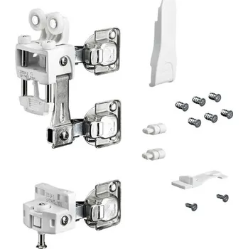 Nábytkové kování Hettich Wingline L Do 25Kg, Se Zavíracími Pružinami, S Dolním Vedením, Sada Pravá Bílá
