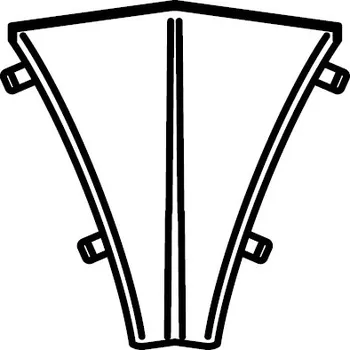 Podlahová lišta Egger Fritz VNITŘNÍ ROH 135° BÍLÝ K TĚSNÍCÍ LIŠTĚ WAP FINO 5056 AC01