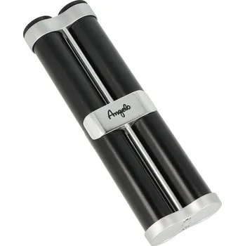 Pouzdro na 2 doutníky Angelo Black/Silver