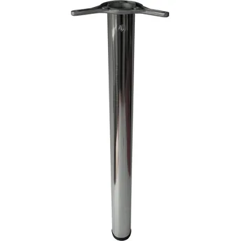 Nábytkové kování Noha stolová 60 x 820 mm s regulací - satin nikl