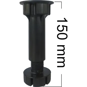 Nábytkové kování Nožka rektifikační plastová 150 mm černá