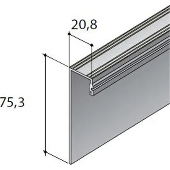 Nábytkové kování S40SD dolní profil - 3m