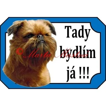 Cedulka grifonek bruselský - Bez samolepicí vrstvy