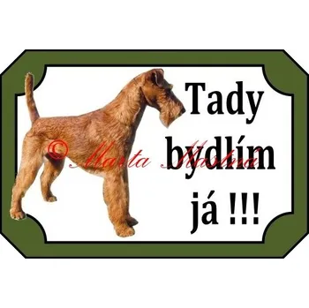 Cedulka irský teriér - Bez samolepicí vrstvy