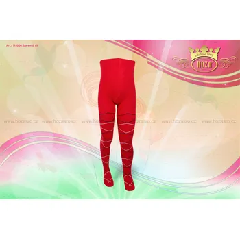 Hoza Dětské punčochové kalhoty - barevná síť - H5000-s3 Barva: červená, Velikost: 104-110 cm / 3-4 roky