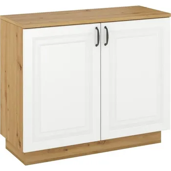 Šatní skříň Komoda Flower 100 2D, dub artisan/bílá