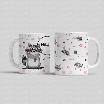 Hrnek Miluji tě (Mýval) - Modrá