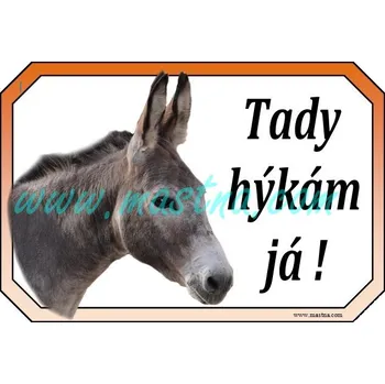 Osel šedý cedulka - Bez samolepicí vrstvy