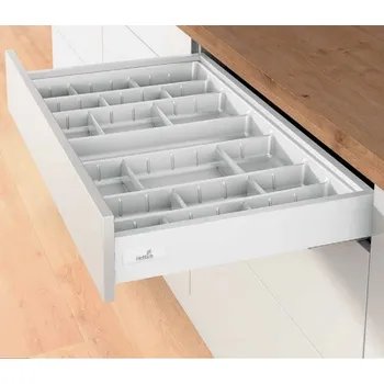 Nábytkové kování Hettich Příborníková vložka OrgaTray 590 Š500mm/ NL470mm bílá