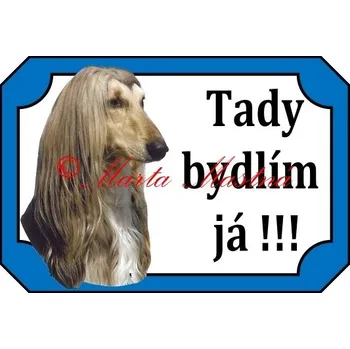Cedulka afghánský chrt 2 - Bez samolepicí vrstvy
