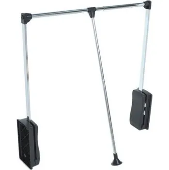 Věšák Výklopný věšák LEVEL 60/83cm černá/chrom - nosnost 10kg