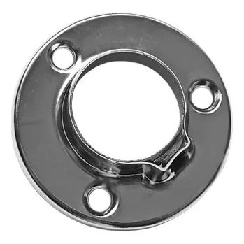 Nábytkové kování Držák šatní tyče kulaté průměr 25 mm - chrom