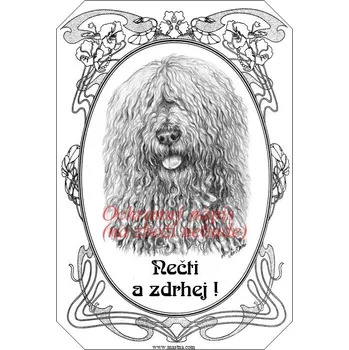 Cedulka komondor ovál 2 - Bez samolepicí vrstvy