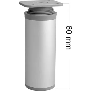 Nábytkové kování Nožka H 60 mm ALUMINIUM O 40 mm kulatá