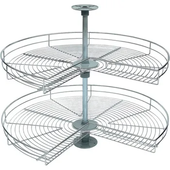 Nábytkové kování Wireli Karusel 270° průměr 740 mm, výška 700-750 mm pro korpus 800 mm, chrom