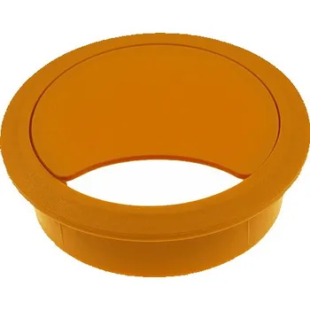 Nábytkové kování Průchodka na kabely plastová o 60 mm - třešeň