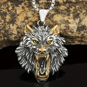 Řetízek Náhrdelník a přívěsek vlk