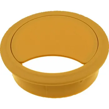 Nábytkové kování Průchodka na kabely plastová o 60 mm - buk