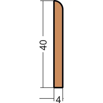 Stavební profil Lišta plochá KJ4004-2,5bm
