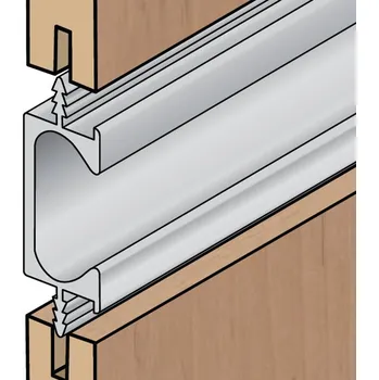 Nábytkové kování Salu Úchytkový profil UK6 stříbrný - 2m