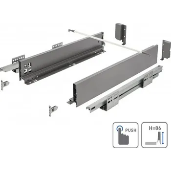 GTV Zásuvka AXIS PRO push to open pro otevření zásuvky 300mm antracit - nízká H84