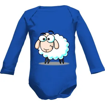 Kojenecký body Dětské body Long s potiskem Stojící ovečka dětské