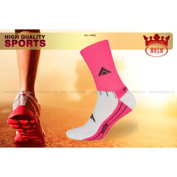Dámské termo ponožky Dámské TERMO HOZA ponožky s froté - H3402 Barva: bílá růžová, Velikost: 39-42