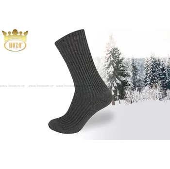 Pánské ponožky Zimní ponožky HOZA Lída - zdravotní od 99kč - H006-A Barva: antracit, Velikost: 24-25
