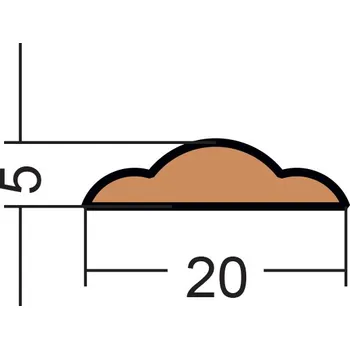 Lišta karosérie Lišta plochá ozdobná KO2005-2,5bm