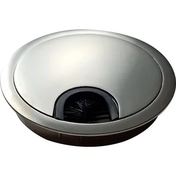 Nábytkové kování GTV Průchodka na kabely kovová o 80 mm - mat.chrom