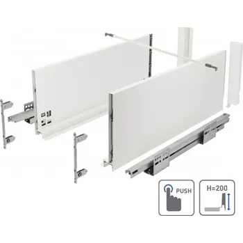 GTV Zásuvka AXIS PRO push to open pro otevření zásuvky 550mm bílá - velmi vysoká H 199