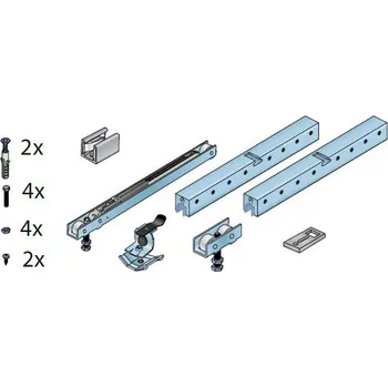 Nábytkové kování Sada S80N GLASS SC s tlumením - pro posuvné skleněné dveře - T25