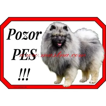 Cedulka keeshond, špic 2 - Bez samolepicí vrstvy