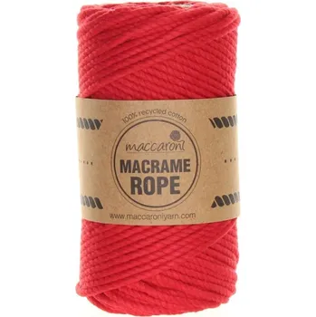 Příze macramé šňůra Rope - červená 501 (40 metrů | 250 gramů)