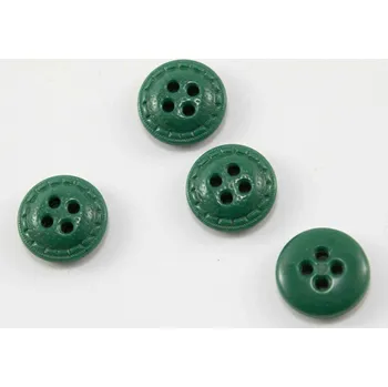 Knoflík Dírkový knoflík - zelený - průměr 1,5 cm
