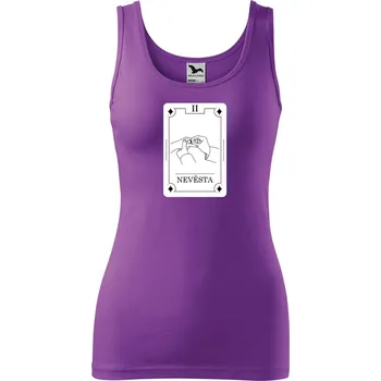 Dámské tričko DOBRÝ TRIKO Dámské tílko s potiskem Nevěsta tarot Velikost: XS, Barva: Fialová