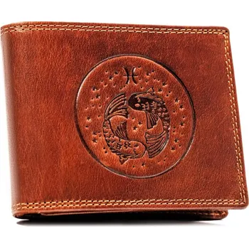 Peněženka Velká pánská kožená peněženka s ražbou znamení zvěrokruhu Barva (Varianta): 03