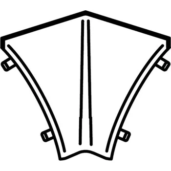 soklová lišta Egger Fritz VNITŘNÍ ROH 90° BÍLÝ K TĚSNÍCÍ LIŠTĚ WAP FINO 5056 AC01