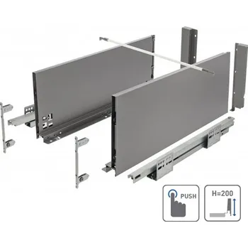 GTV Zásuvka AXIS PRO push to open pro otevření zásuvky 550mm antracit - velmi vysoká H 199