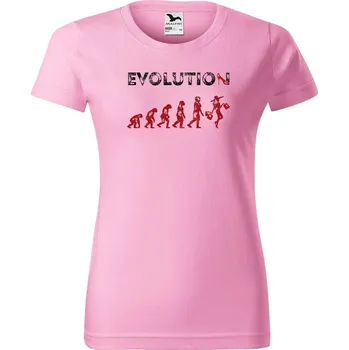 DOBRÝ TRIKO Dámské tričko Evoluce ženy Barva: Růžová, Velikost: 2XL